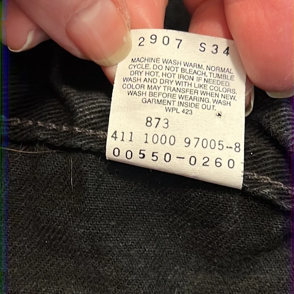Levis 550 Jeans Relaxed fit Straight Leg Black 36 x 32 Vintage Y2K